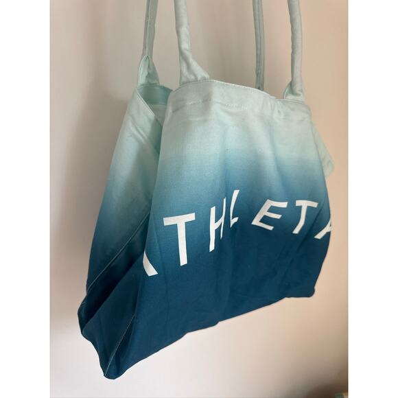 Athleta Ombre Cotton Canvas Tote Bag, Blue Green - One Size - Picture 7 of 7